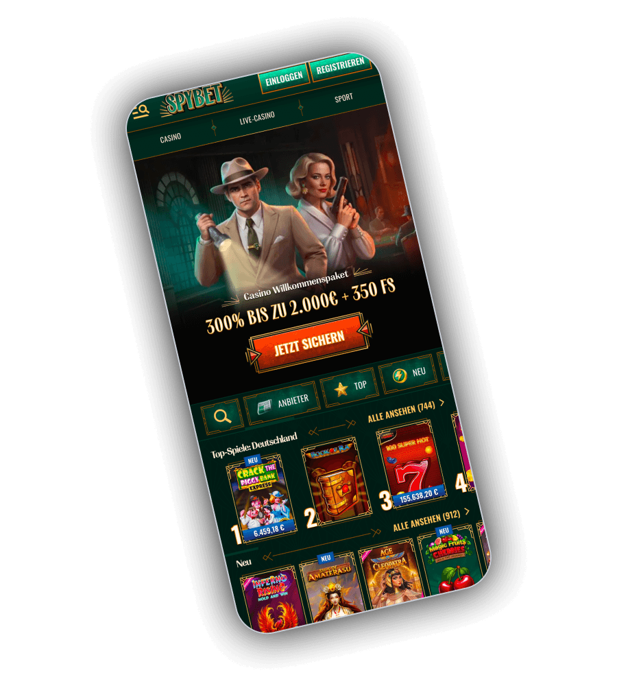 SpyBet Casino DE Lobby