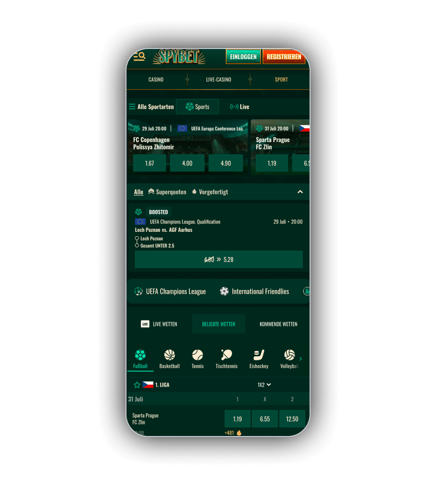 SpyBet Casino DE Sport